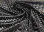 Эко-кожа перфорированная, черная, 0,5м