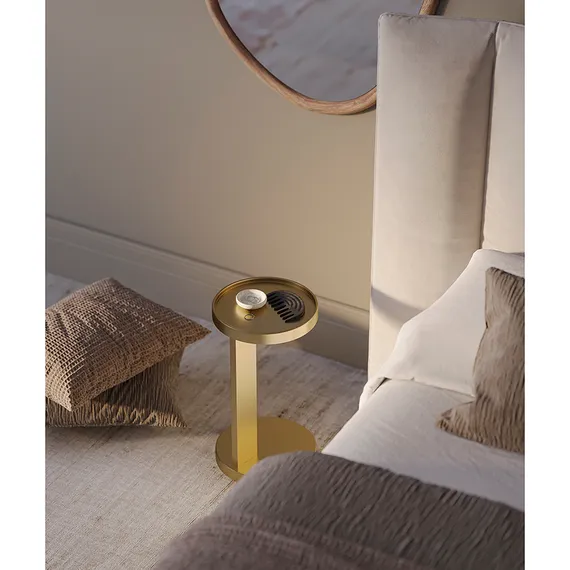 Столик приставной Yanis, Ø25х45 см, золотой