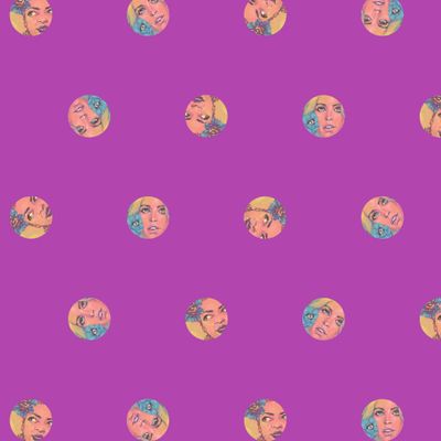 тропики горошем мелкий на фуксии