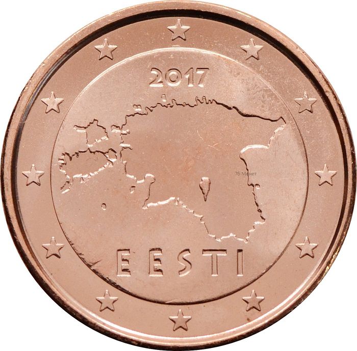 1 евроцент 2017 Эстония (1 euro cent)