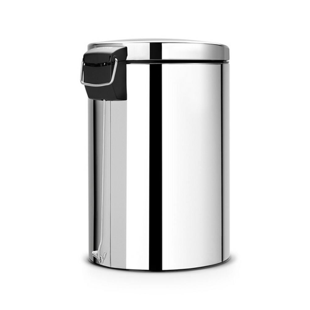 Ведро для мусора Brabantia МС полированная сталь 20л вид сзади