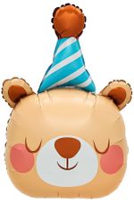 Шар (32''/81 см) Фигура, Мишка в колпачке, 1 шт.