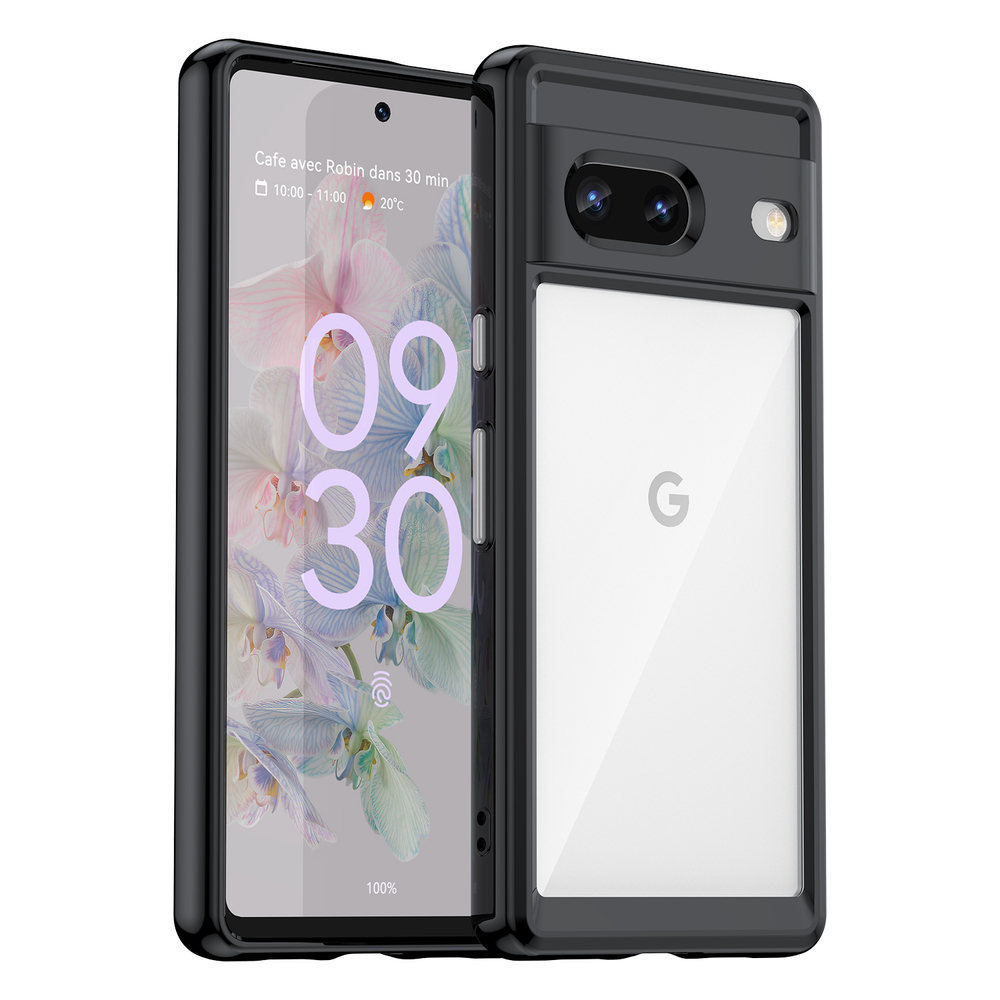 Усиленный чехол для смартфона Google Pixel 7, мягкий отклик кнопок, мягкие черные рамки