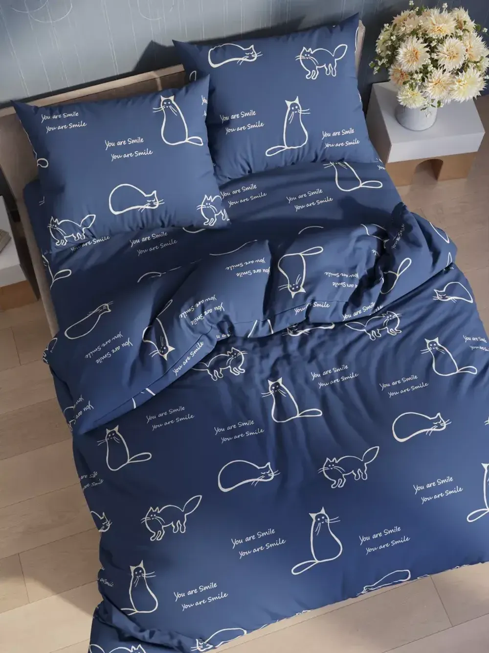 Простынь Полисатин Мечта "Котики" 200x215 см