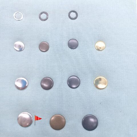 Кнопки ALFA 15 мм Комплект 10 шт. цвет никель