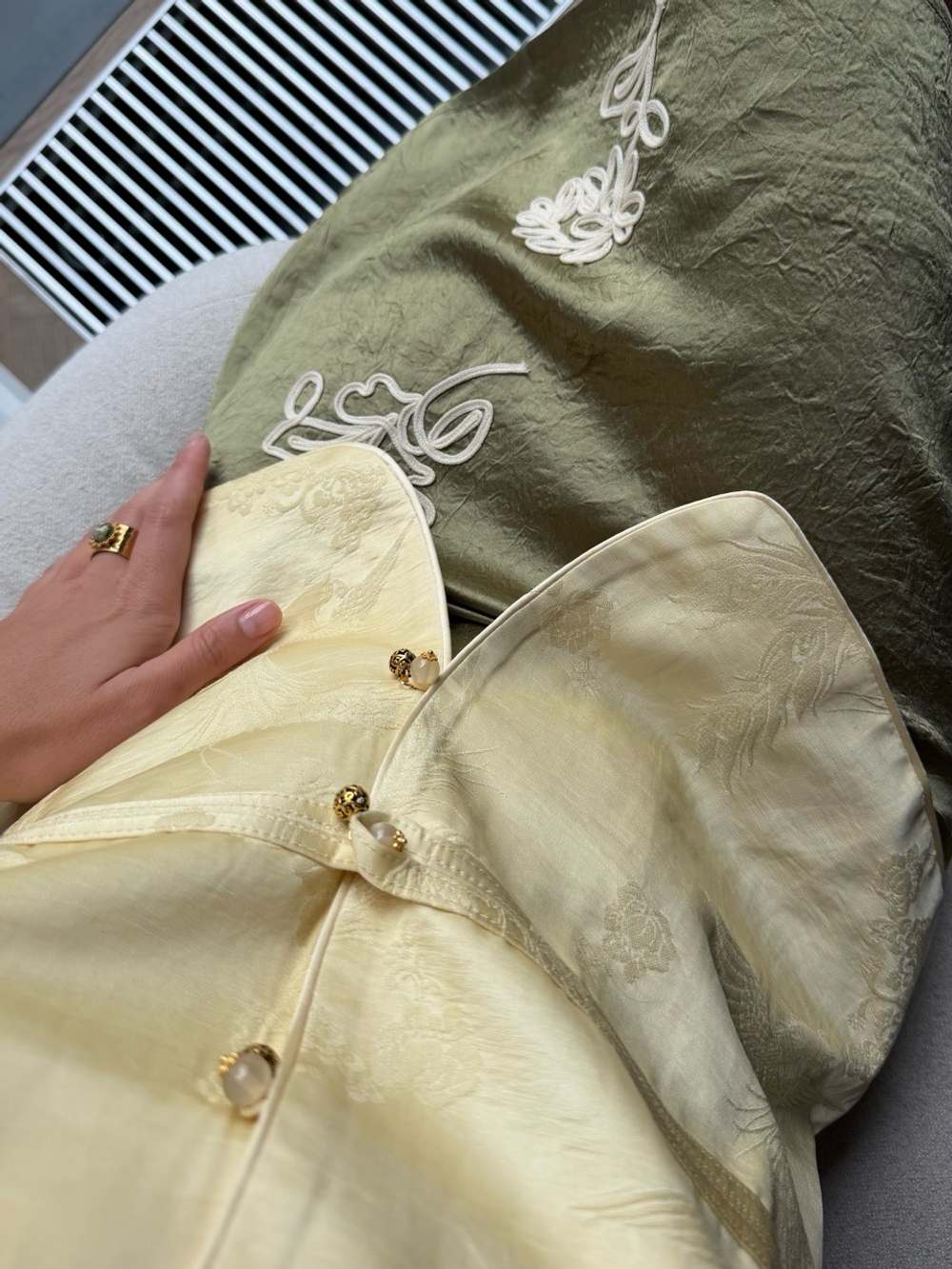 Шелковая юбка Made in ost зеленый