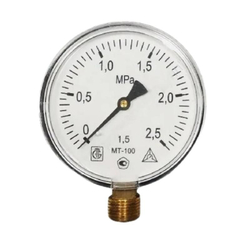 Манометр МТ-100 радиальный Дк100мм 0-2,5 МПа кл.1,5 G1/2"