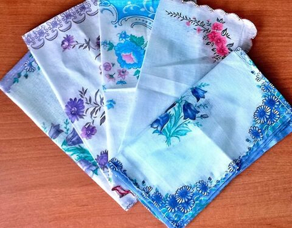 Носовой платок, размер 20-24 x 20-24 см, 1 шт., разные цвета