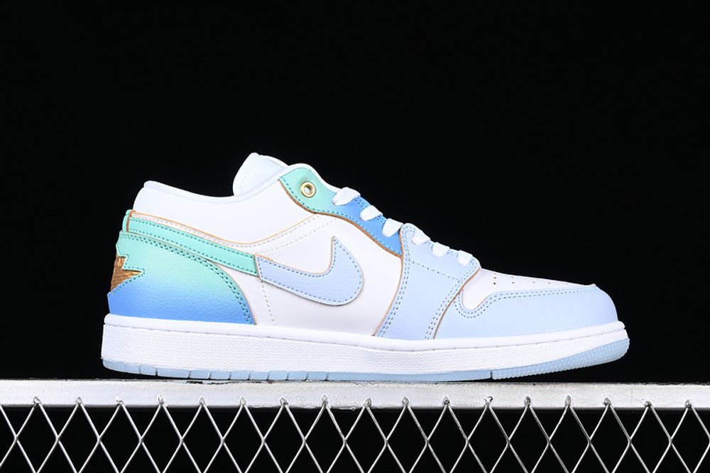 Air Jordan 1 Low White Blue Gold