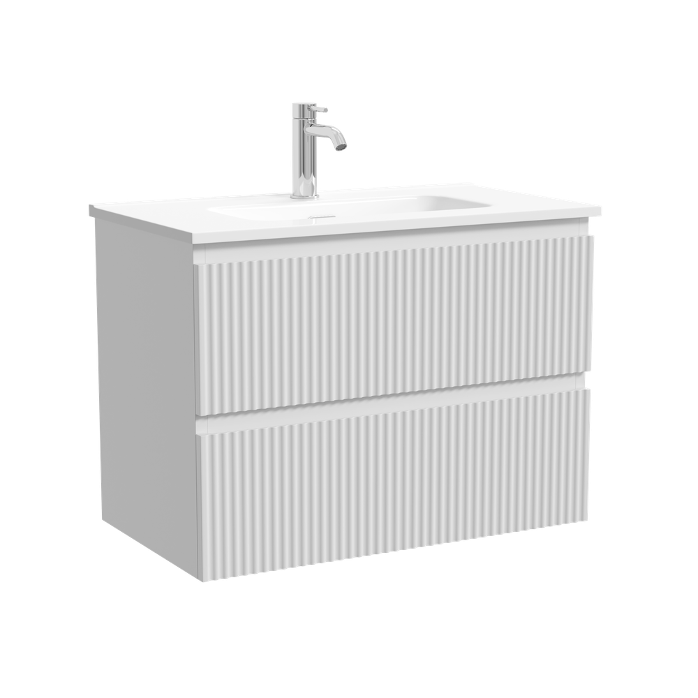 Тумба подвесная SANCOS Snob R 690х390х500, c двумя ящиками оснащенными доводчиками, Bianco, арт.SNR70/39W