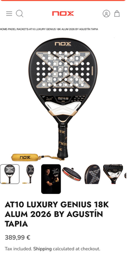 NOX, SS, PALA AT10 GENIUS 18K ALUM BY AGUSTIN TAPIA (2026), Padel Racket