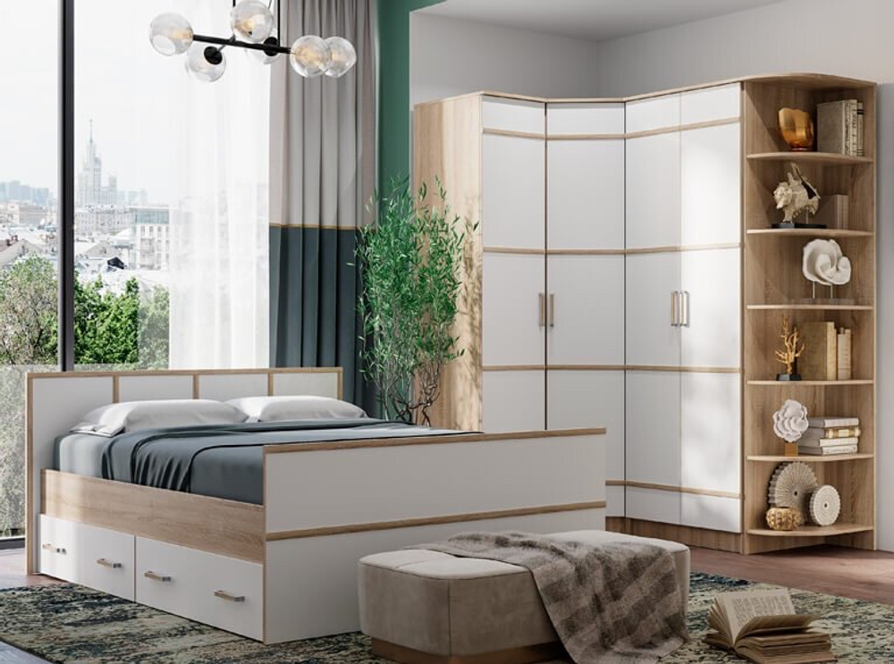 Кровать 160х200 с ящиками Сакура
