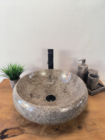 Раковина из мрамора Donut Grey Medium DM-60347 (45*45*15см)