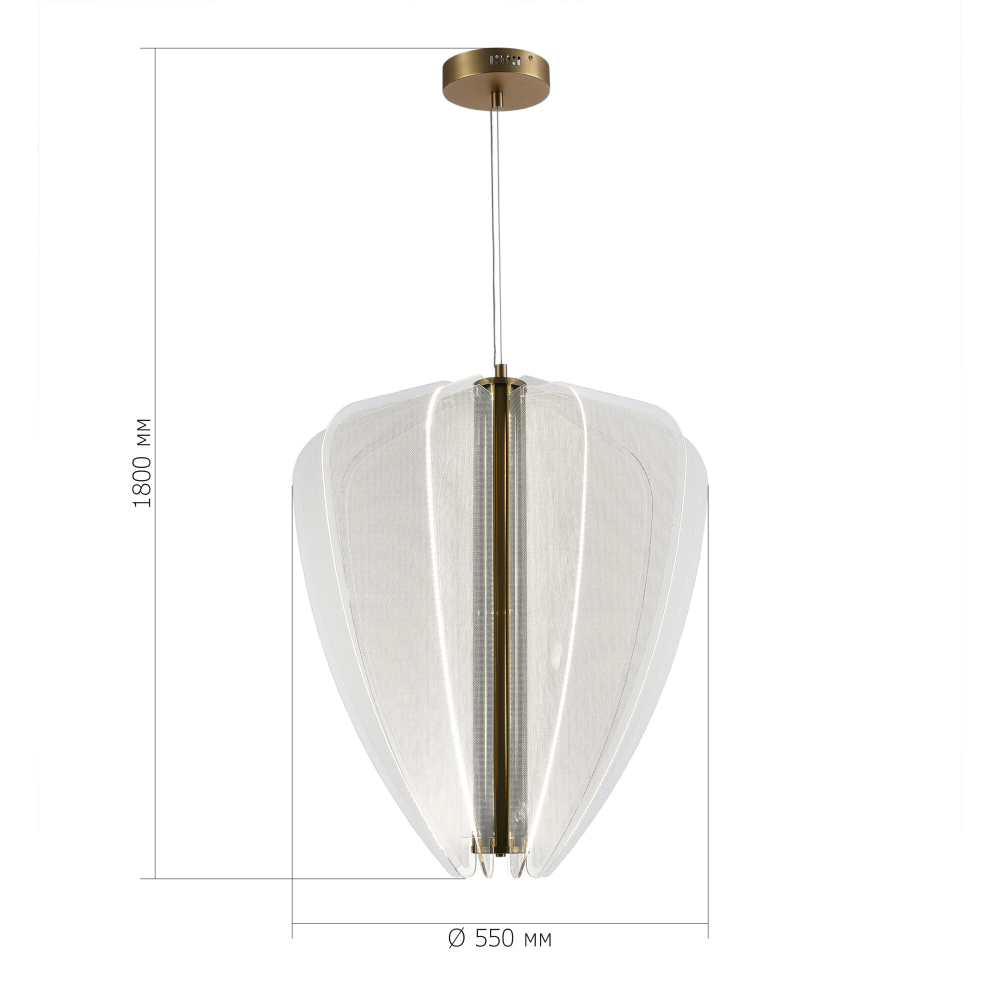 SL6509.213.01 Светильник подвесной ST-Luce Золотистый/Прозрачный LED 1*75W 4000K FESALE