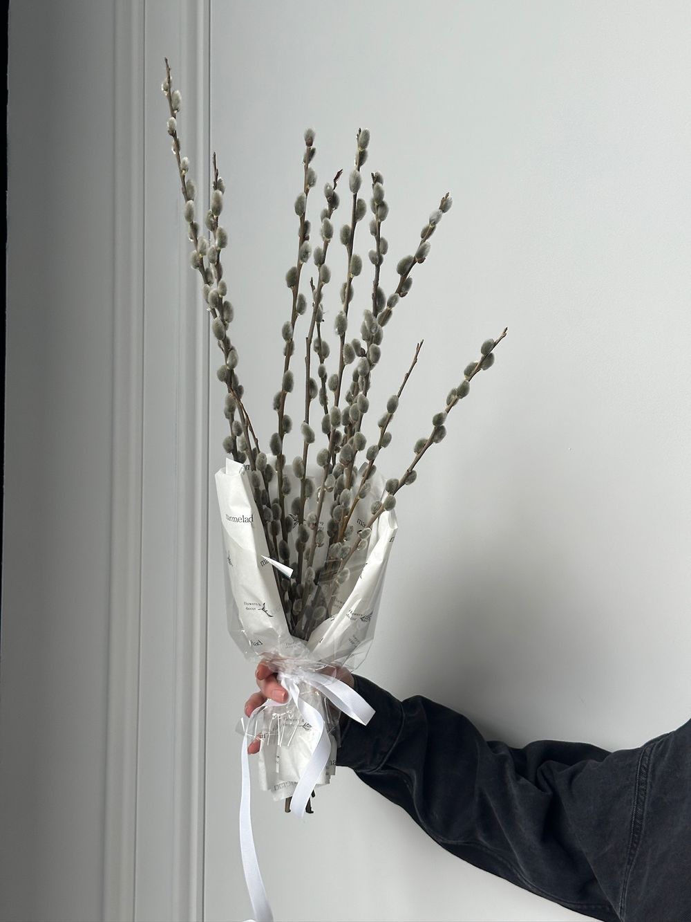 Пучок вербы в упаковке