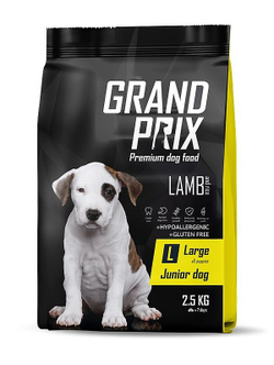 GRAND PRIX. Сухой корм с ягненком для щенков собак крупных пород 2,5 кг