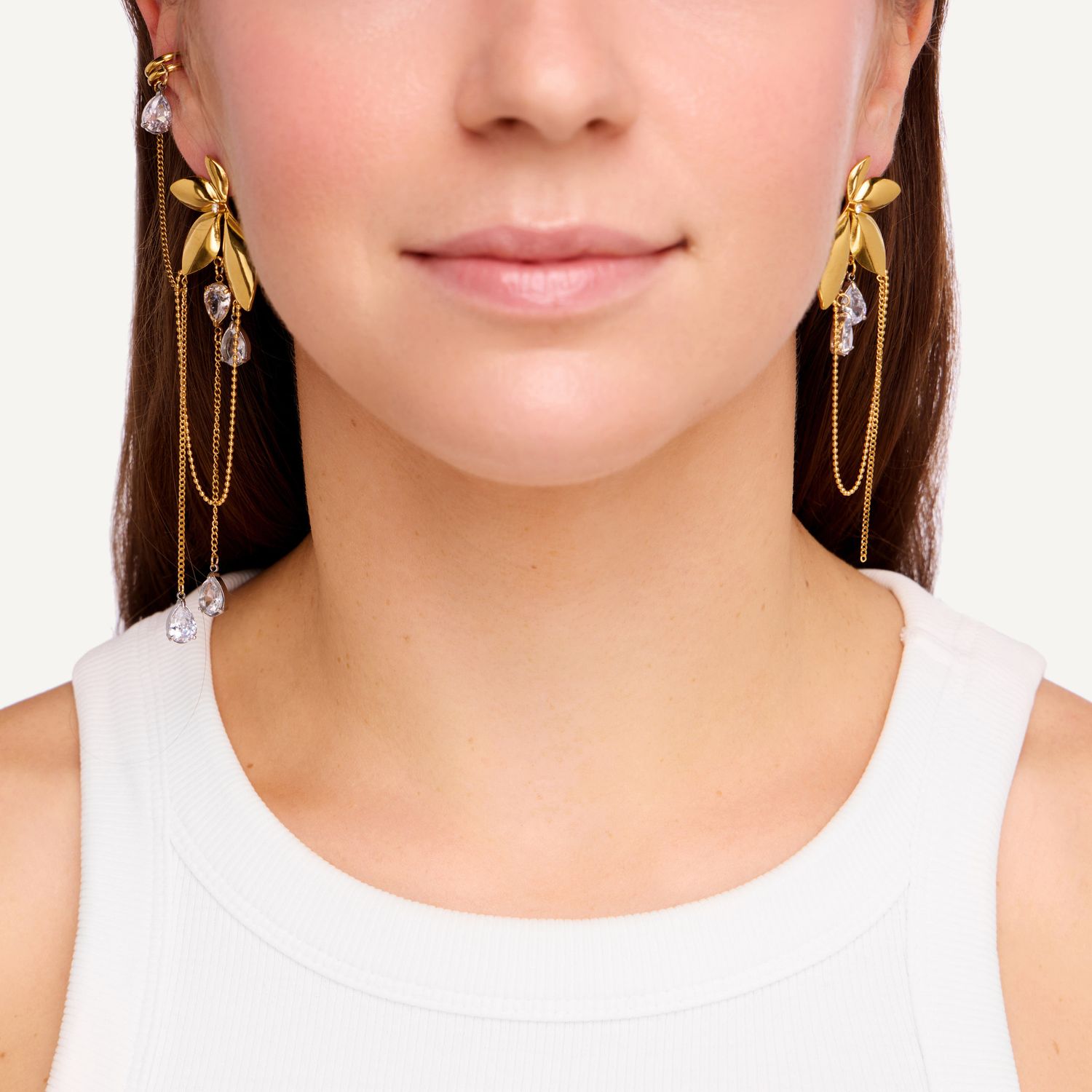 Ассиметричные серьги "Flower" Earrings