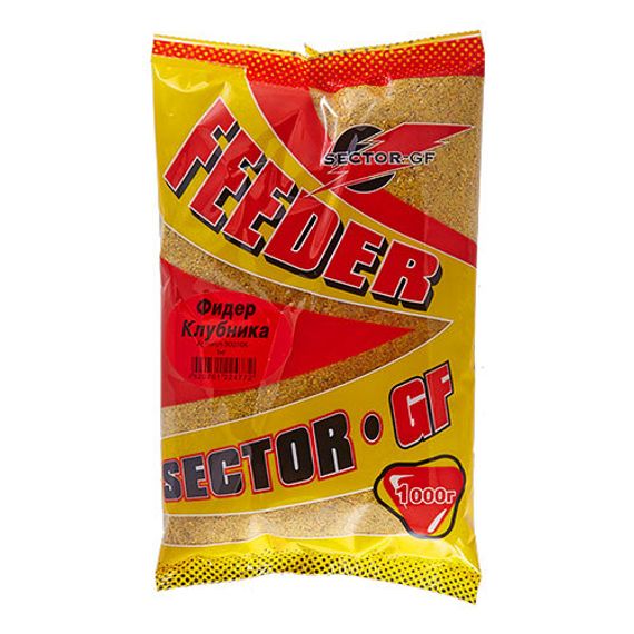 Прикормка GF Sector 1кг ФИДЕР КЛУБНИКА
