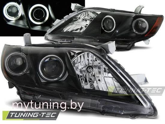 Передние фары ANGEL EYES BLACK для Toyota Camry V40