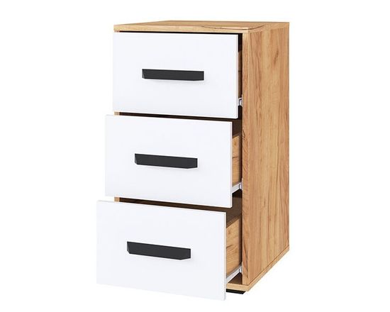 Кабинет КВАРТЕТ-13 (2) дуб крафт золотой / белый поры дерева