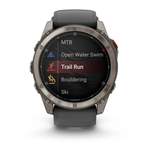 GARMIN Fenix 8 Pro 51mm Amoled Sapphire Lens Tinanium With Graphite/Black Silicone Band