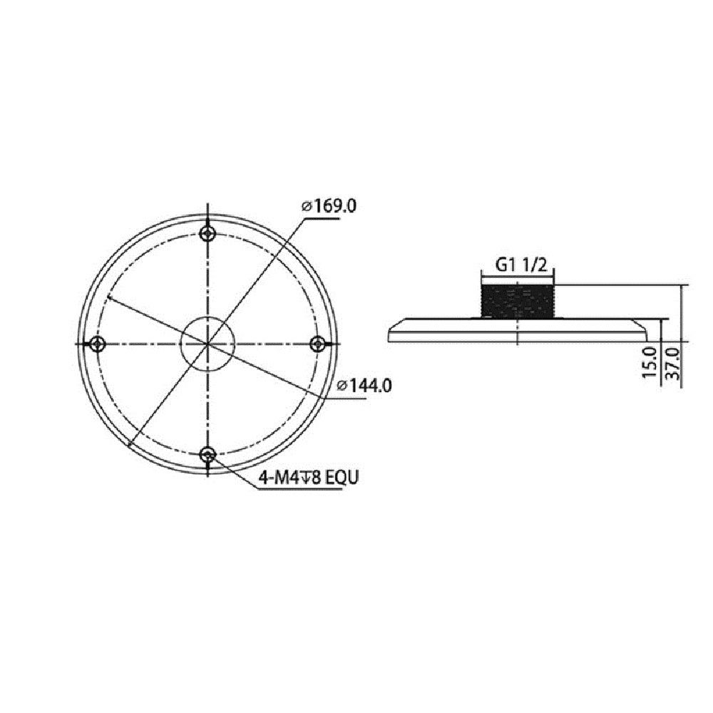 RVI-1BA-1 Адаптер для настенного кронштейна для IP-камер RVi-1NCRX20712/20704