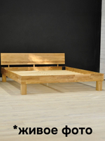 Кровать Buona Vita 160х200 из натурального дуба на ножках в стиле лофт