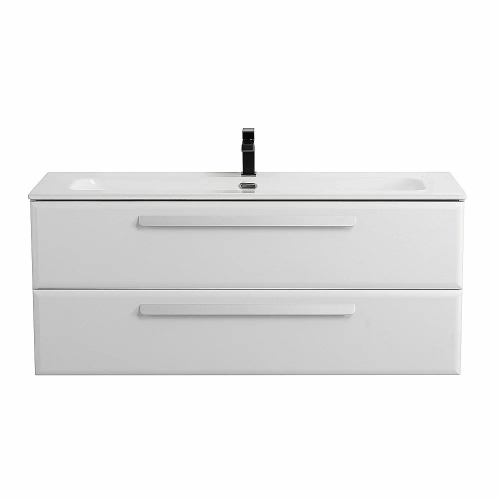 Тумба с раковиной Cezares ECO-CER-N 120 ECO-CER-N-1200-2C-SO-BL белая глянцевая