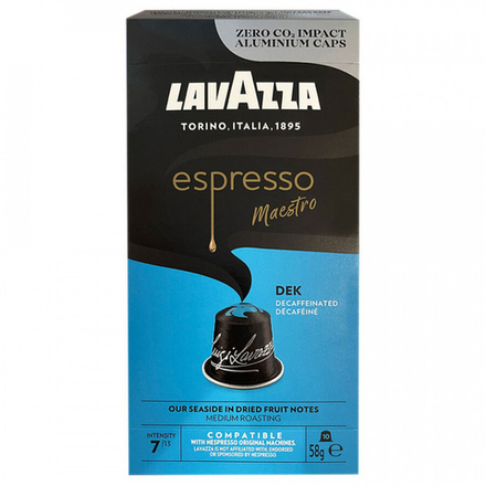 Кофе в капсулах Lavazza Espresso Maestro Dek, 10 капсул для кофемашин Nespresso (Лавацца)
