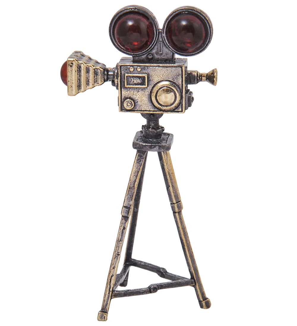 AM-4087 Фигурка «Кинокамера» (латунь, янтарь)