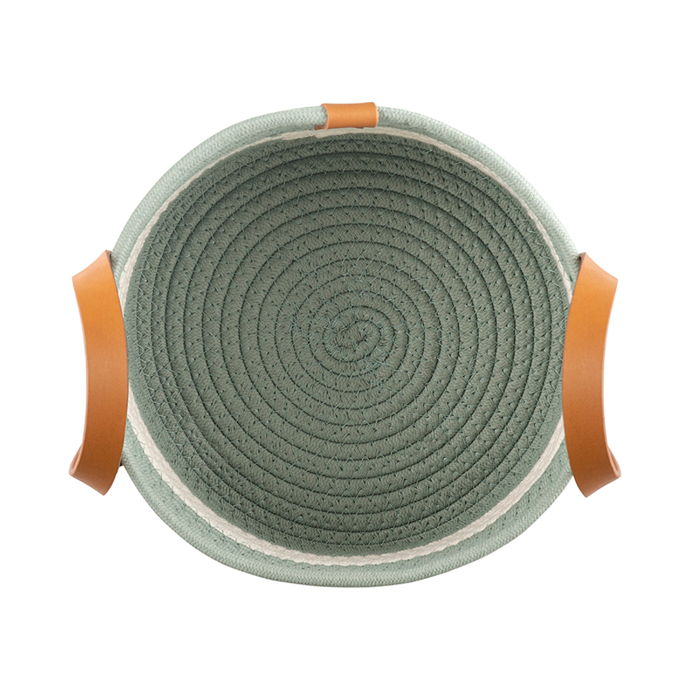 Корзина для хранения helly D26х13 см, бежевая/зеленая