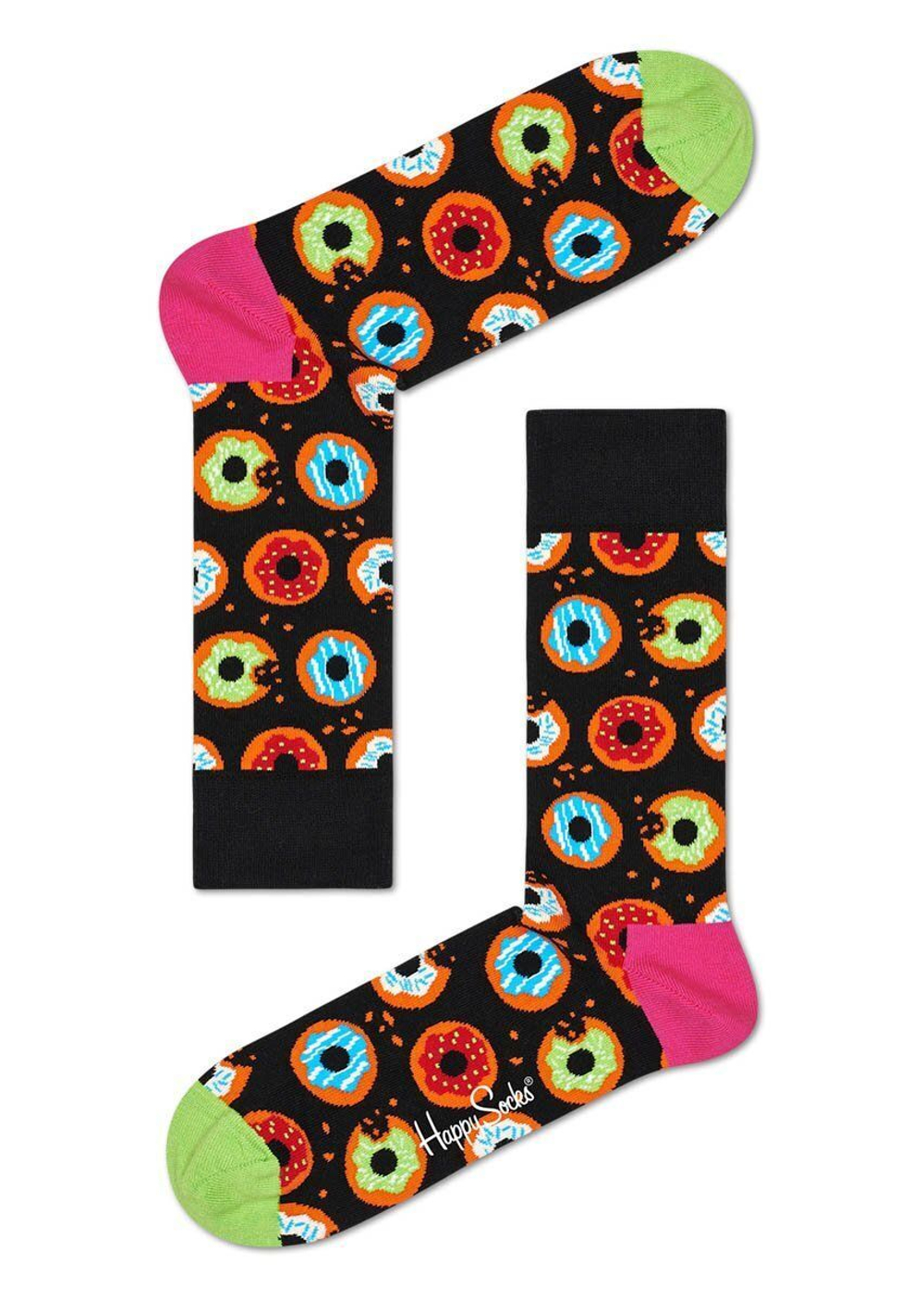 Носки унисекс Donut sock с пончиками (Размер: 25) (Цвет: черный)
