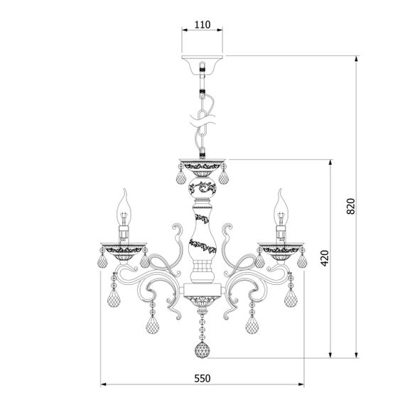 Подвесная люстра Bogates 701/5 Strotskis