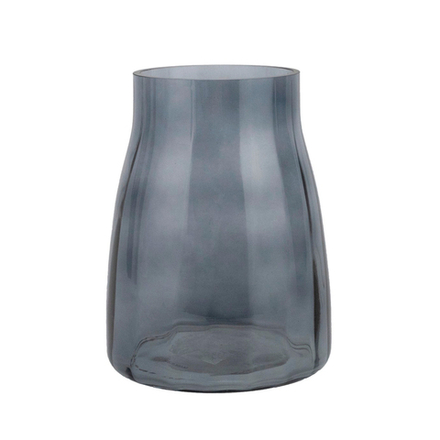 Графитовые грани — стеклянная ваза | d — 15,5 см; h — 21 см
