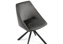 Стул на металлокаркасе Окленд крутящийся серый / черный