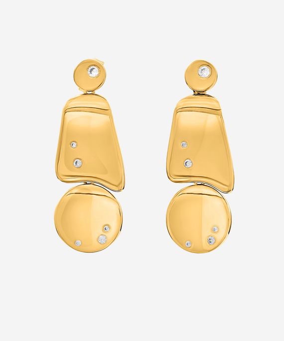 Серьги Ритм в позолоте