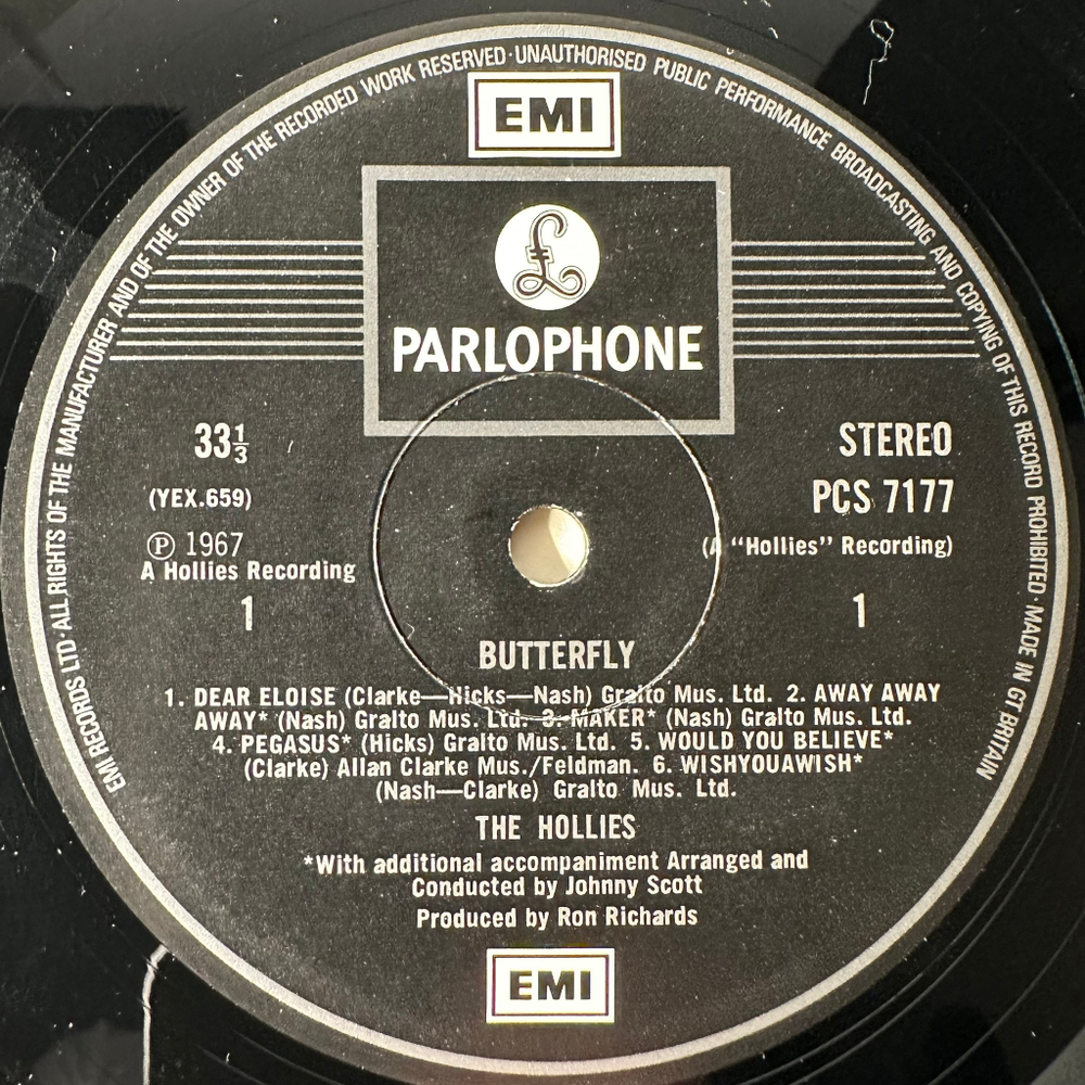 The Hollies ‎– Butterfly (Англия 1978г.)