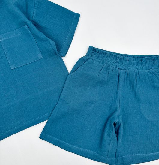 Комплект муслиновый, Индиго