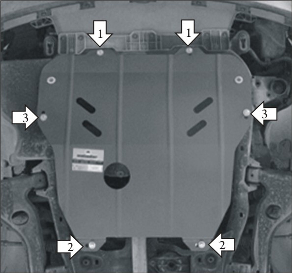 Усиленная защита Motodor картера двигателя, кпп. 2 мм, сталь. для Opel Zafira 2008-2011,Opel Zafira 2005-2008,Opel Astra H 2004-2010,Opel Astra Family 2010-2014,Opel Astra G 1998-2005,Chevrolet Viva 2003-2008 арт.01521