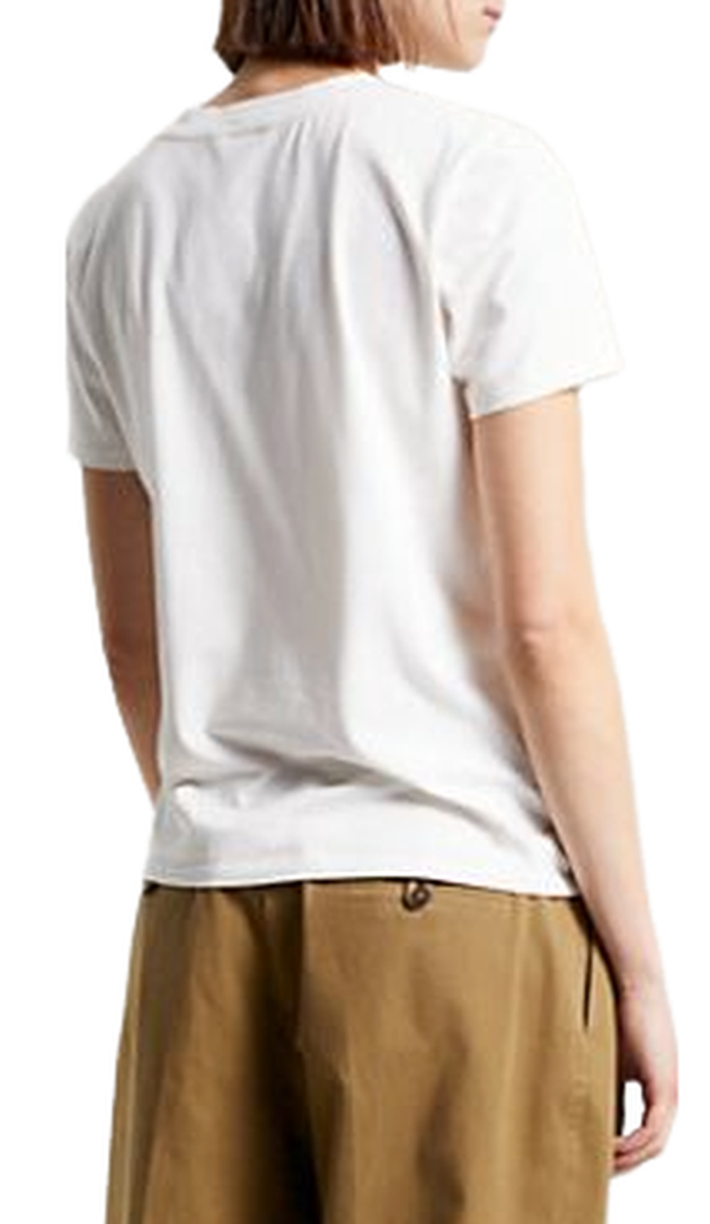 Женская теннисная футболка Tommy Hilfiger 1985 Regular Mini Corp Logo C-NK SS - ecru