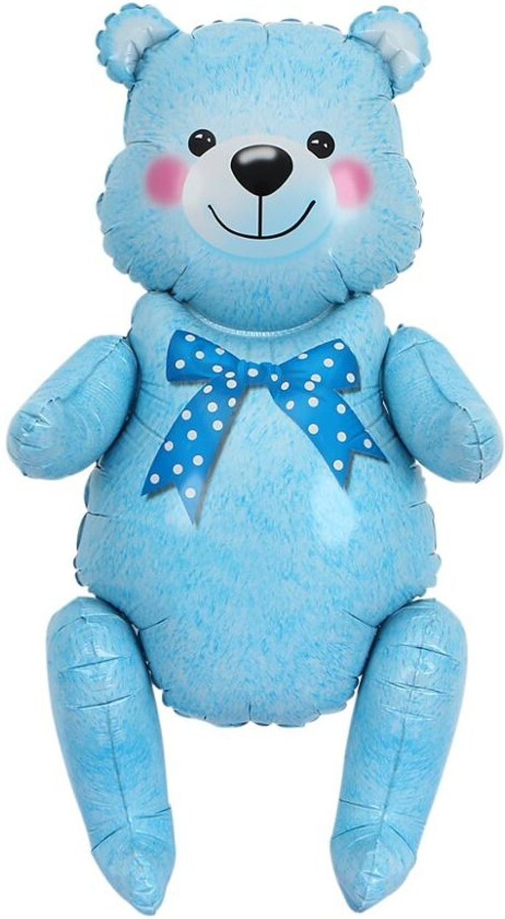 Шар (22''/56 см) Фигура, Сидячий мишка, Голубой
