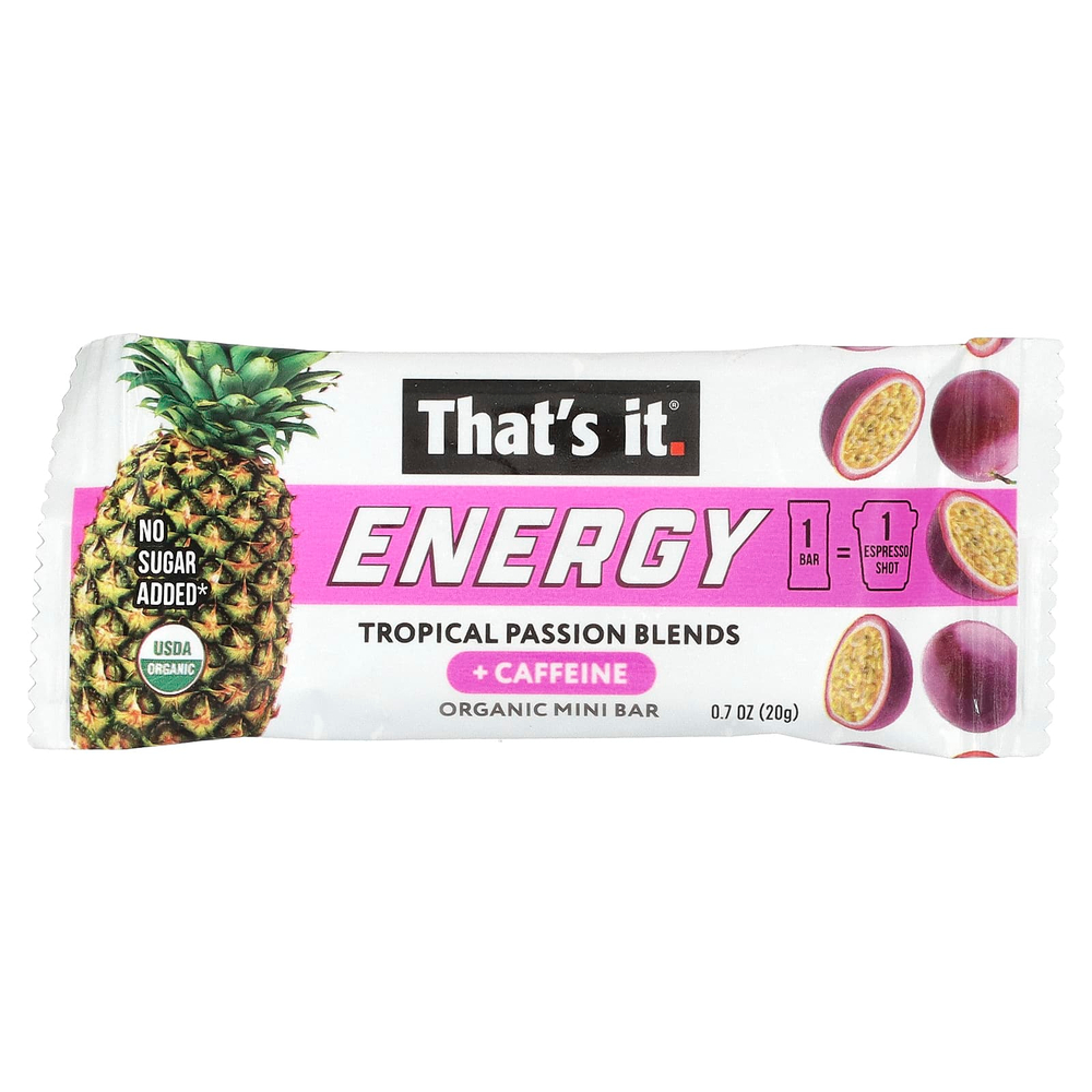 That's It, Energy, органические мини-батончики, смеси тропических батончиков, 6 мини-батончиков, 20 г (0,7 унции)