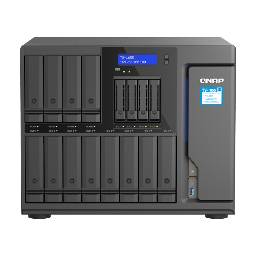 Сетевой накопитель NAS QNAP TS-1655-8G 16-bay