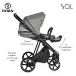 Детская коляска Roan Sol 3 в 1 с автокреслом Tutis Elo Lux EduSky Black RSL/1011 Cloud Grey