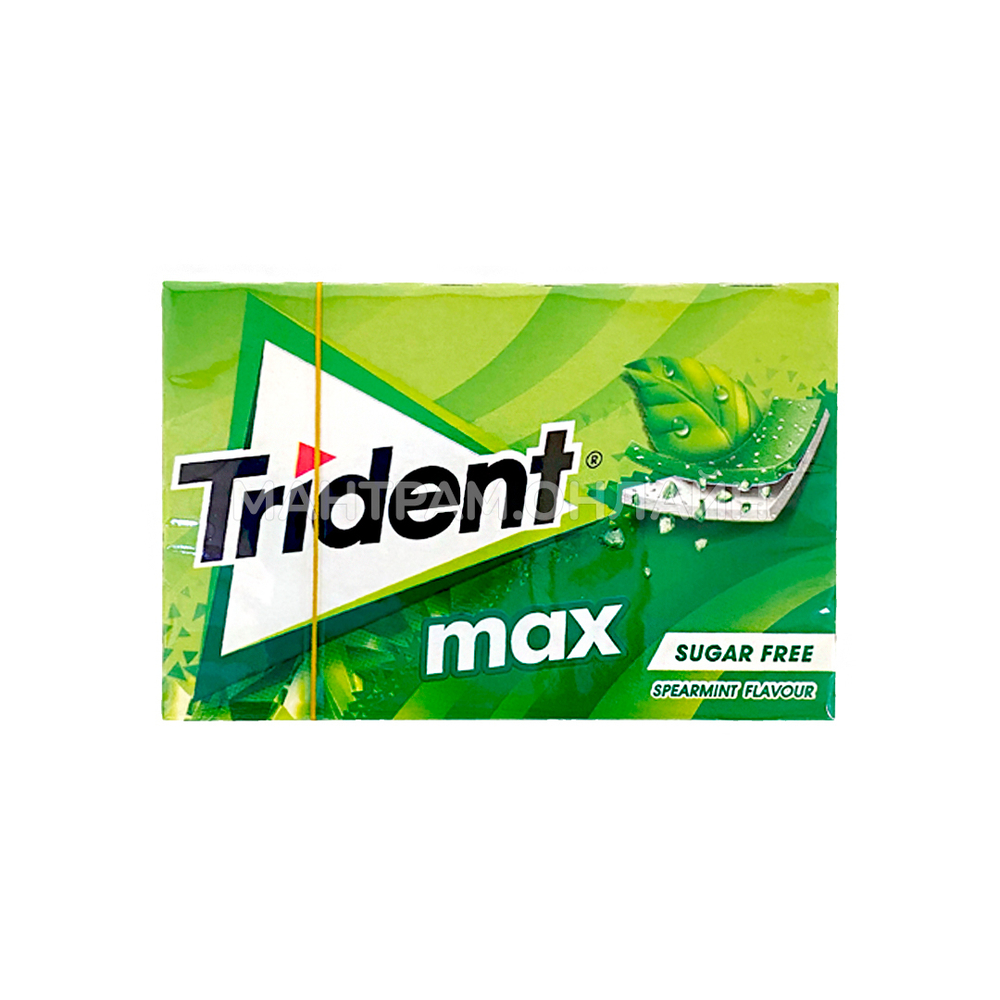 Жевательная резинка Trident Max Spermint Flavour без сахара вкус мята 23 г