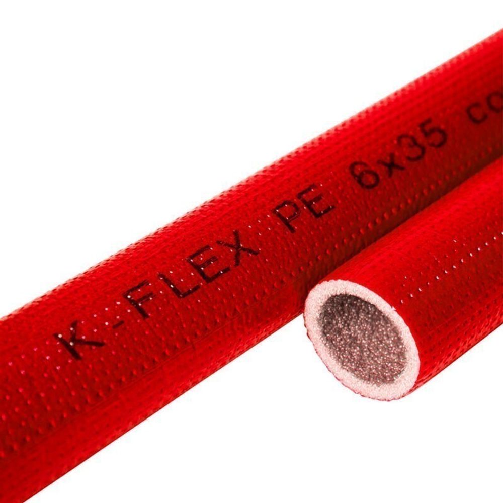 Трубка теплоизоляционная K-FLEX COMPACT RED, DN 28, толщина 4мм, L=2М