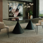 Стол овальный AXIS 200, керамика глянцевая, черная