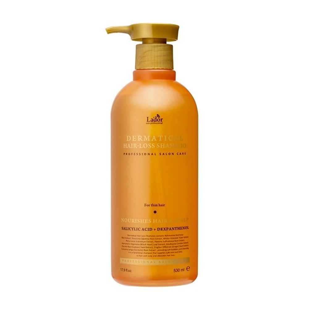 Шампунь бессульфатный освежающий против выпадения 530 мл Dermatical Hair Loss Shampoo Lador