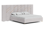 Мягкая двуспальная кровать "Алькантара" с подъемным механизмом
