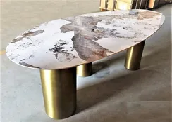 Стол Lagos, 220х100 см, белый керамогранит